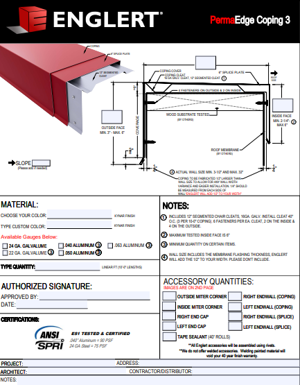 PermaEdge Coping 3 Order Form